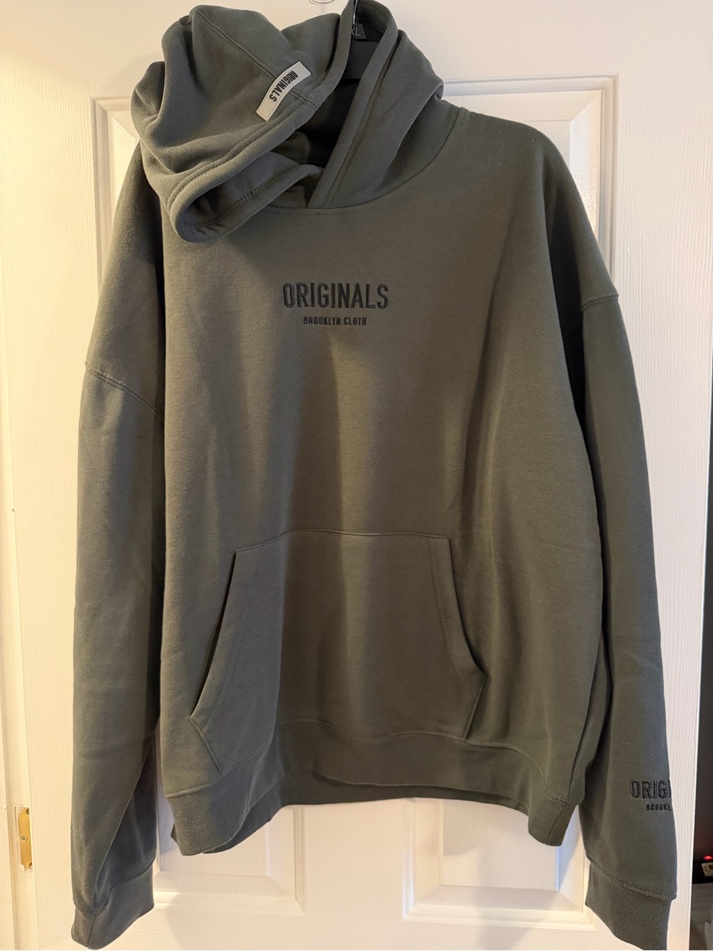 Brooklyn Cloth Men's Olive Turtleneck Hoodie Sweater